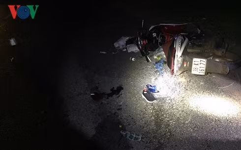 Hiện trường vụ tai nạn.