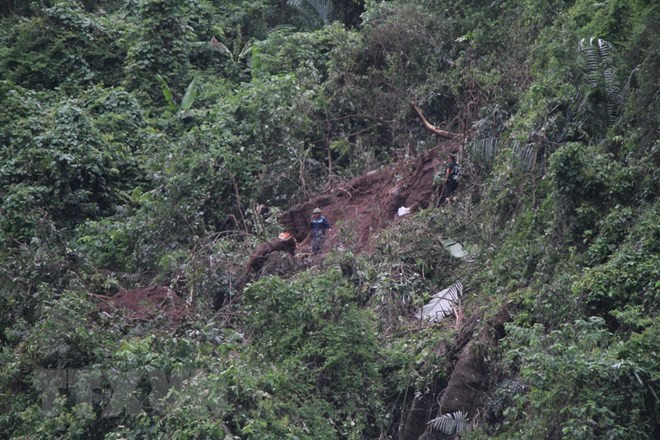 Địa điểm máy bay Su 22 gặp nạn. (Ảnh: Bích Huệ/TTXVN) Địa điểm máy bay Su 22 gặp nạn. (Ảnh: Bích Huệ/TTXVN)