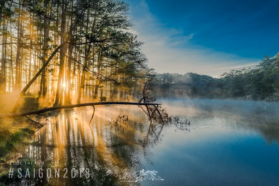"Bình minh nơi suối Vàng" (Đà Lạt, Lâm Đồng) được Kiều Thanh Tùng ghi lại trong một buổi sáng tháng 2 vừa qua.