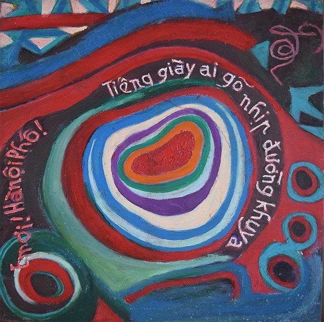 Mỗi bức họa là một sự chắt chiu cảm xúc đáng giá của một cây cọ đang ở tuổi "xưa nay hiếm". Mỗi bức họa là một sự chắt chiu cảm xúc đáng giá của một cây cọ đang ở tuổi