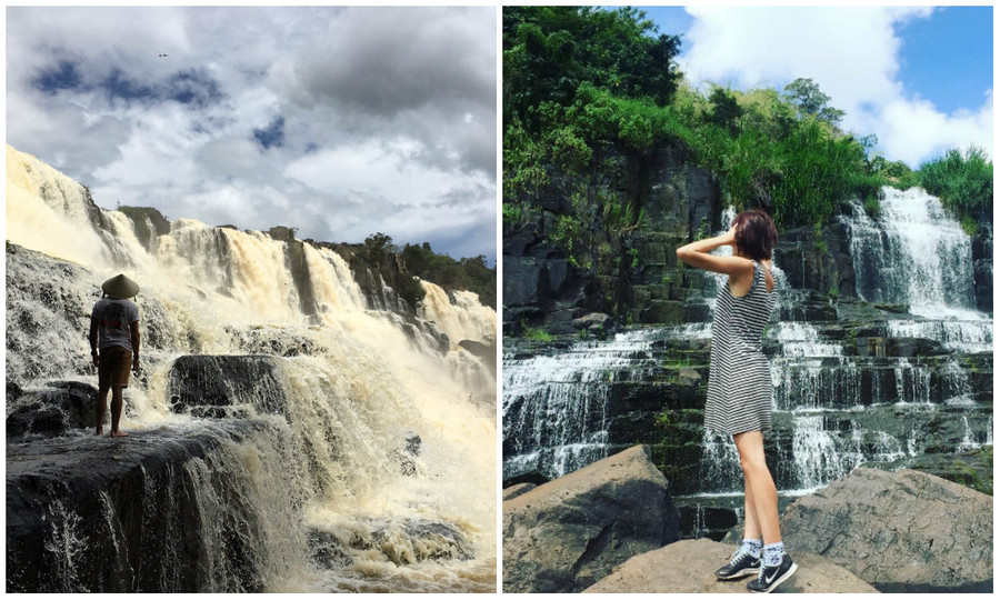 Vẻ đẹp và sự hùng vĩ của thác Pongour không hề thua kém thác Bản Giốc. Ảnh: @bandada_cuong, @ponyclub.