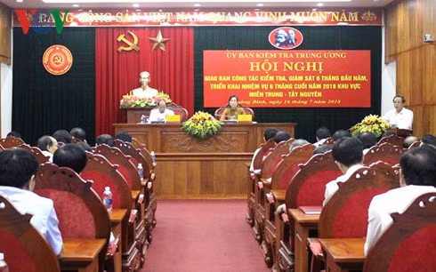 Hội nghị giao ban công tác kiểm tra, giám sát 6 tháng đầu năm và triển khai nhiệm vụ 6 tháng cuối năm 2018 khu vực miền Trung - Tây Nguyên