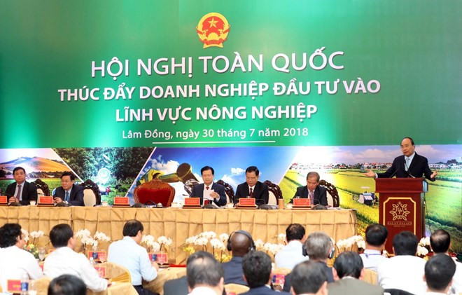 Thủ tướng Nguyễn Xuân Phúc phát biểu kết luận tại hội nghị. (Ảnh: Thống Nhất/TTXVN) Thủ tướng Nguyễn Xuân Phúc phát biểu kết luận tại hội nghị. (Ảnh: Thống Nhất/TTXVN)