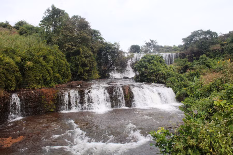 Vẻ đẹp của thắng cảnh thác Mơ, xã Ia Khai. Ảnh: Q.T