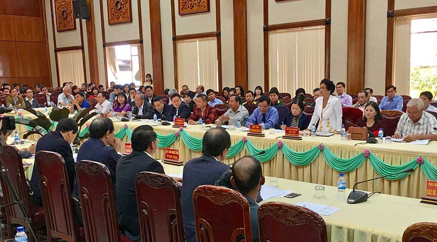 Quang cảnh hội nghị gặp mặt doanh nghiệp 6 tháng đầu năm. Ảnh: H.D