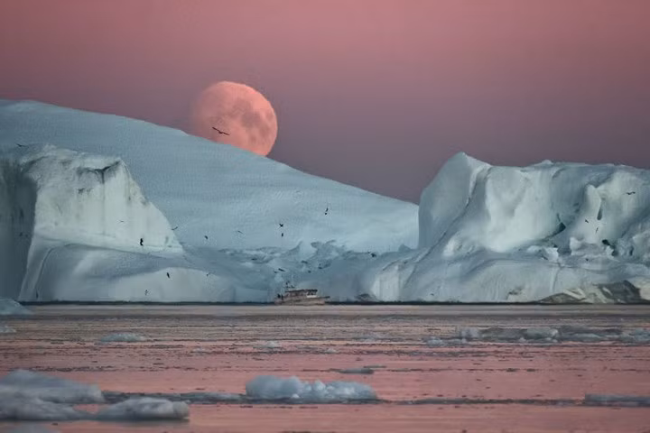 Nằm trên bờ biển phía tây của Greenland, cách Bắc cực 250 km về phía bắc, đây là một vịnh hẹp được bao phủ bởi những tảng băng lớn nổi trên mặt nước.