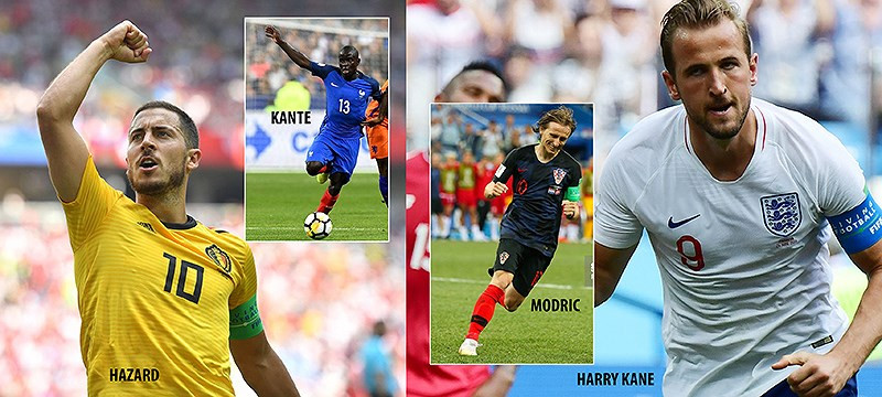 Bốn ngôi sao trong thành phần bốn đội có mặt ở bán kết có tầm ảnh hưởng lớn đến sức mạnh của đội.