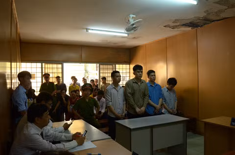  Các bị cáo tại tòa