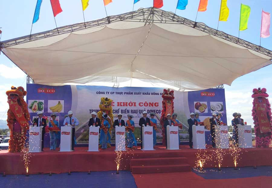  Khởi công Trung tâm Chế biến Rau quả của DOVECO tại Gia Lai. Ảnh: L.A