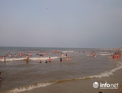 Bãi biển nơi nạn nhân bị đuối nước.