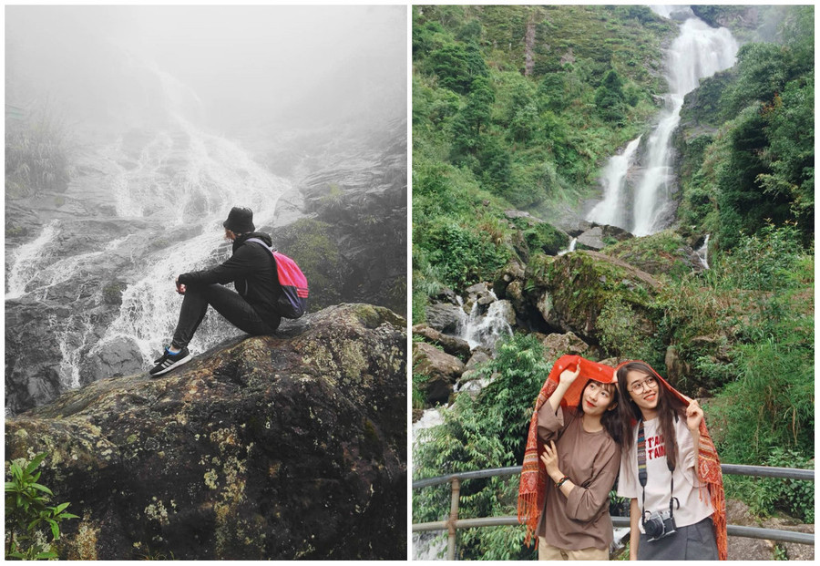 Một số hình ảnh check-in của các bạn trẻ tại thác Bạc. Ảnh: @thuylinhhaha, @igorkipelkin
