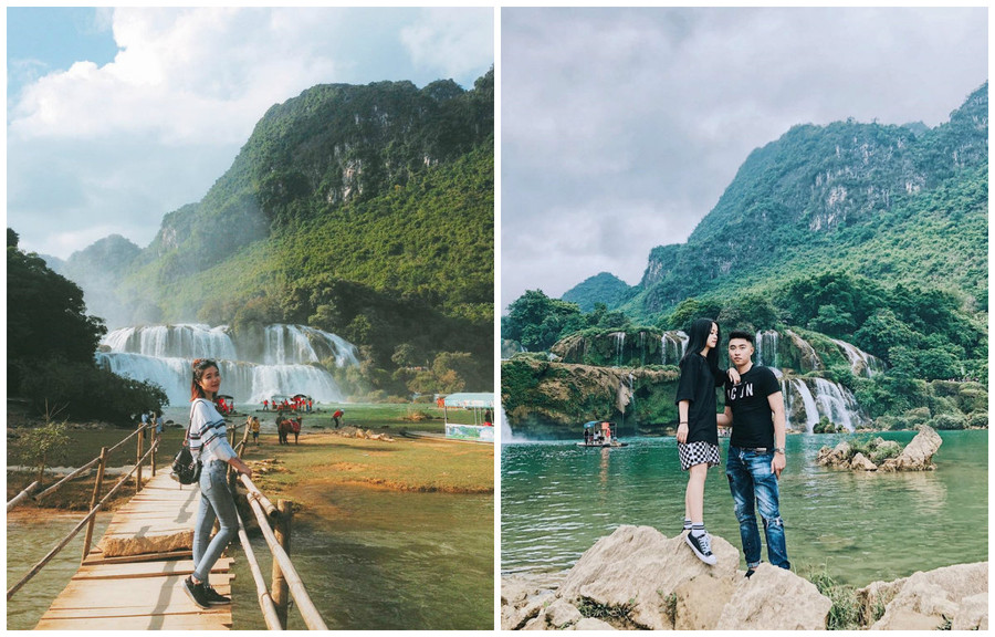  Dù vào mùa nào, thác Bản Giốc vẫn đẹp và hùng vĩ. Ảnh: @97.tiennn, @concacon.