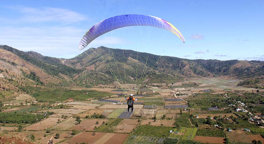 Giải Dù lượn Việt Nam mở rộng sẽ được tổ chức vào đầu tháng 11-2018 tại xã Chư Đăng Ya, huyện Chư Pah. Ảnh: Lê Gia