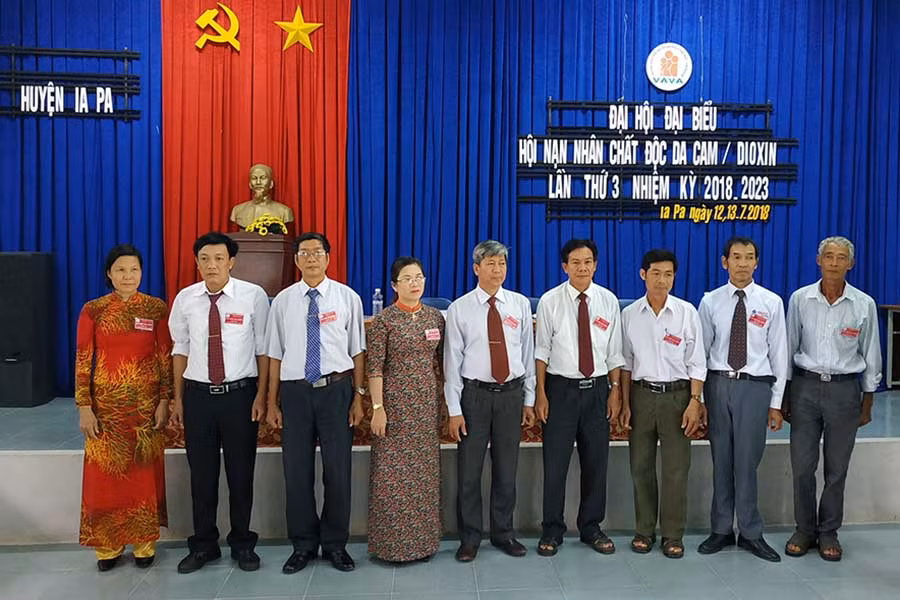  Đại hội Đại biểu Hội Nạn nhân chất độc da cam/dioxin huyện Ia Pa lần thứ III. Ảnh: Như Loan