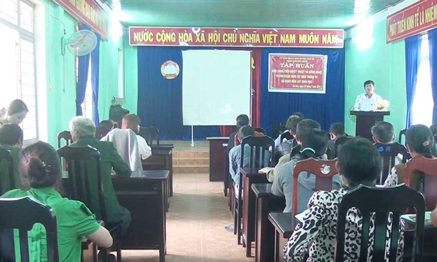  Khai mạc lớp tập huấn chăn nuôi vịt siêu trứng TC. Ảnh: Hoàng Viên