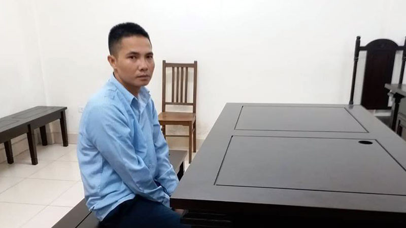 Bị cáo tại tòa.