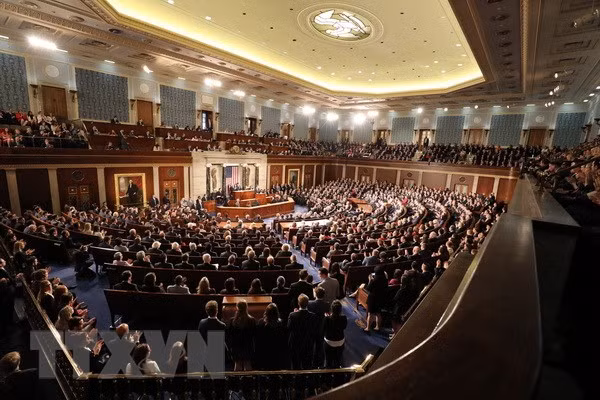 Toàn cảnh phiên họp Quốc hội Mỹ tại Washington DC.(Ảnh: AFP/ TTXVN)
