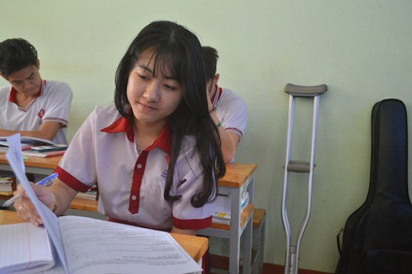 Lê Thị Hà Vi khi học phổ thông. Ảnh: Người lao động  Lê Thị Hà Vi khi học phổ thông. Ảnh: Người lao động
