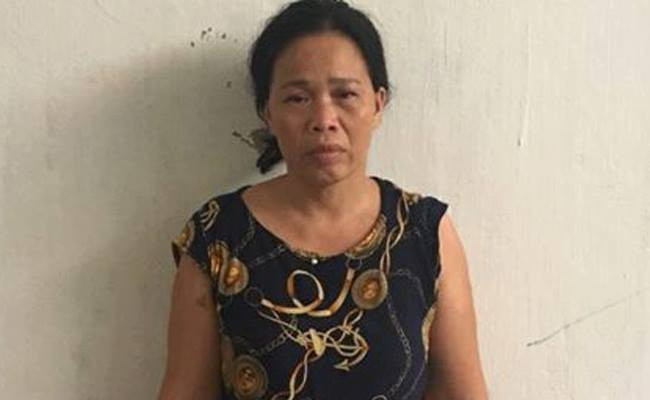 Nghi phạm Liên tại cơ quan điều tra.