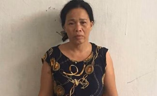 Nghi phạm Liên tại cơ quan điều tra.