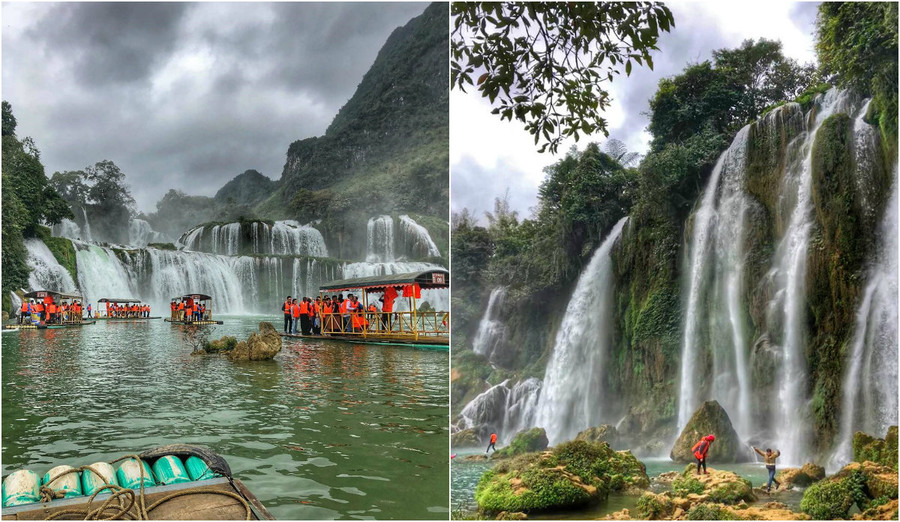 Thác Bản Giốc bao gồm ba tầng thác, rộng khoảng 208 m và cao 70 m. Ảnh: @grandpasox.