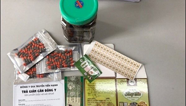 Thuốc giảm cân do 2 đối tượng Bình và Đông sản xuất có chứa chất cấm Thuốc giảm cân do 2 đối tượng Bình và Đông sản xuất có chứa chất cấm