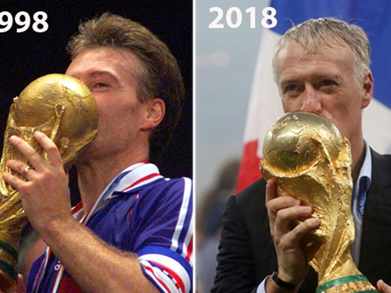  1 Deschamps hai lần nâng cúp vô địch với cương vị cầu thủ và HLV. Ảnh: GETTY IMAGES