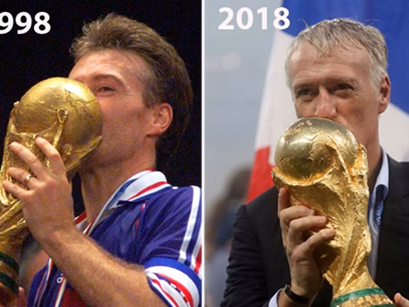  1 Deschamps hai lần nâng cúp vô địch với cương vị cầu thủ và HLV. Ảnh: GETTY IMAGES