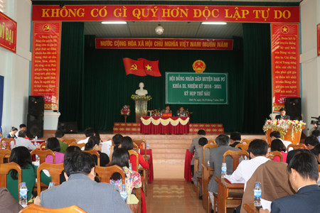 Quang cảnh kỳ họp HĐND huyện Đak Pơ. Ảnh: N.M