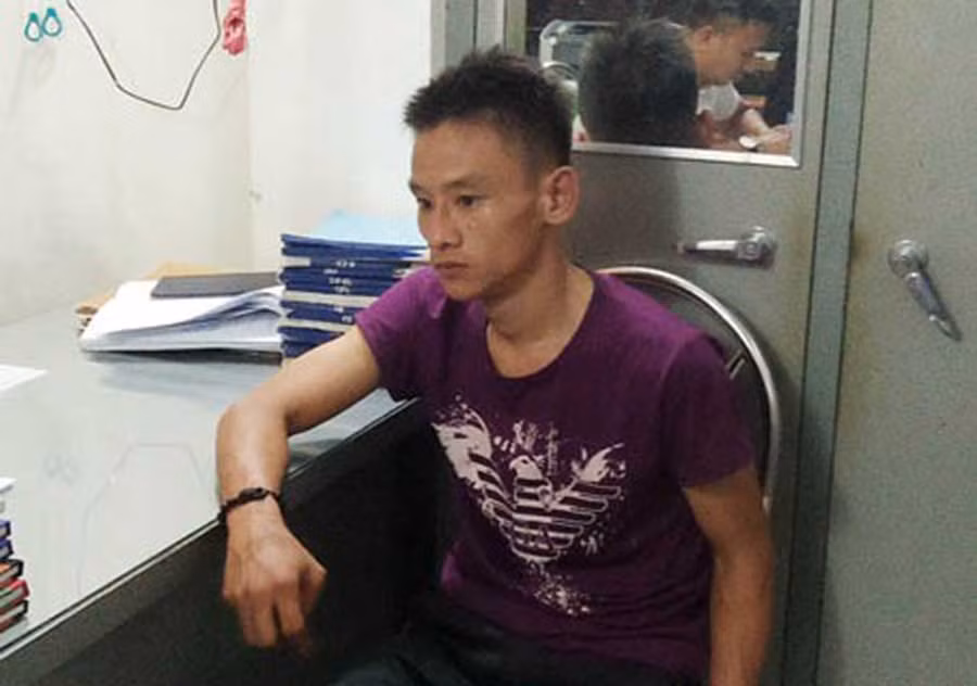  Trương Hậu Giang khi bị Công an phường Bửu Long (TP.Biên Hòa) bắt giữ.