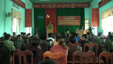 Quang cảnh buổi lễ ra quân. Ảnh: N.M