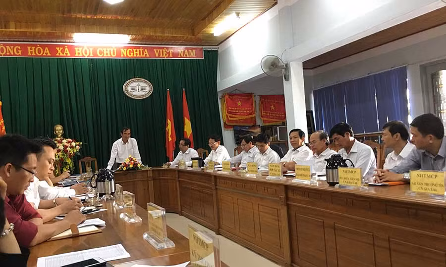  Ông Nguyễn Văn Cư-Giám đốc NHNN chi nhánh tỉnh phát biểu chỉ đạo tại Hội nghị. Ảnh: 