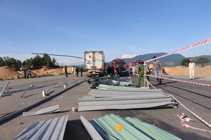 Hiện trường vụ tai nạn.