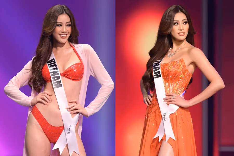 Hoàng Thùy mong Khánh Vân giữ vững phong độ để có thể tỏa sáng trong đêm chung kết. ẢNH: MISSOSOLOGY