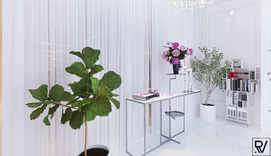 Qua các hình ảnh được đăng tải, đập vào mắt người xem là không gian rộng rãi với thiết kế sang trọng theo gam màu trắng chủ đạo. Mọi ngóc ngách trong căn biệt thự đều mang dấu ấn của Lý Nhã Kỳ, được trau chuốt kỹ lưỡng để từng đường nét, chi tiết đều toát lên vẻ sang trọng và tinh tế. ẢNH: FBNV