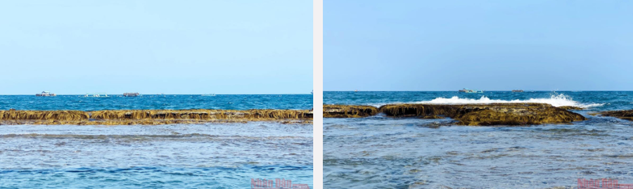  Bức tường nhô lên khỏi mặt nước vào buổi chiều 