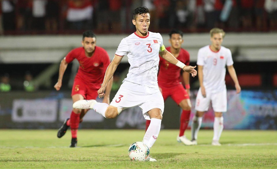 Quế Ngọc Hải rất tự tin khi đá penalty