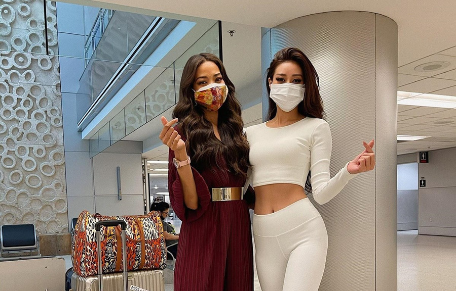 Khánh Vân hội ngộ nhan sắc Nhật Bản. (Ảnh: CTV/Vietnam+)