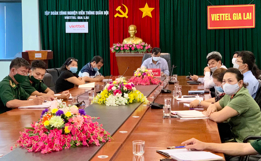 Quang cảnh hội nghị trực tuyến tại điểm cầu Gia Lai. Ảnh: Như Nguyện