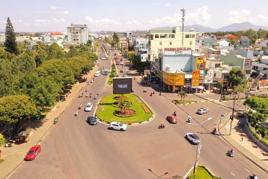 Đường phố Pleiku trong ngày nghỉ thứ 3 của kỳ nghỉ lễ. Ảnh: Ngọc Thu