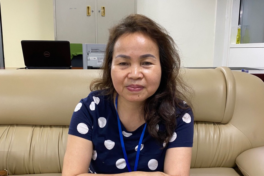  Nguyên Phó giám đốc Bệnh viện Tim Hà Nội Hoàng Thị Ngọc Hưởng vừa bị khởi tố bắt tạm giam. Ảnh BCA