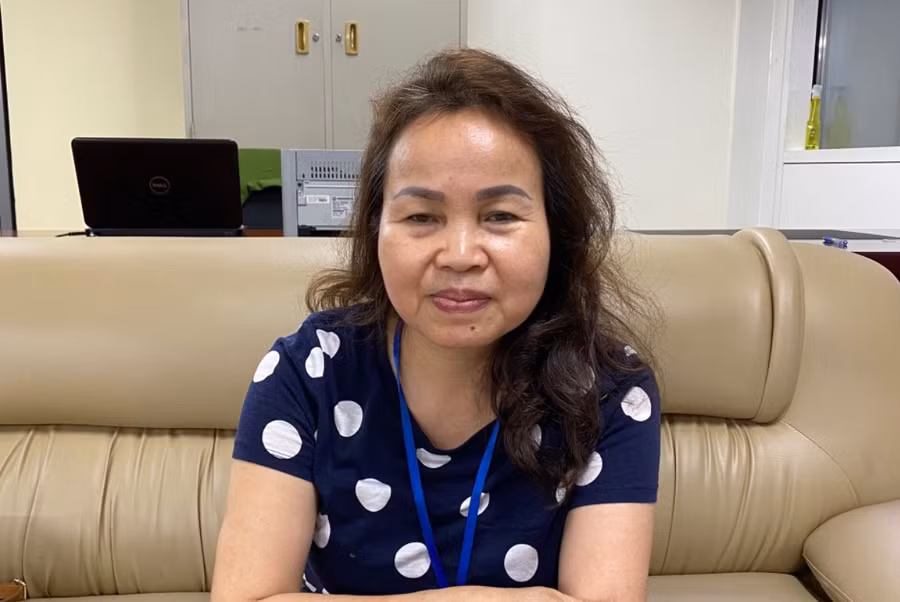  Nguyên Phó giám đốc Bệnh viện Tim Hà Nội Hoàng Thị Ngọc Hưởng vừa bị khởi tố bắt tạm giam. Ảnh BCA