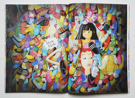 Dù không biết đọc và viết tiếng Việt, nhưng Sofia vẫn kỳ công “vẽ tiếng Việt” cho những tấm áp phích, những lá thư trong cuốn sách. Dù không biết đọc và viết tiếng Việt, nhưng Sofia vẫn kỳ công “vẽ tiếng Việt” cho những tấm áp phích, những lá thư trong cuốn sách.