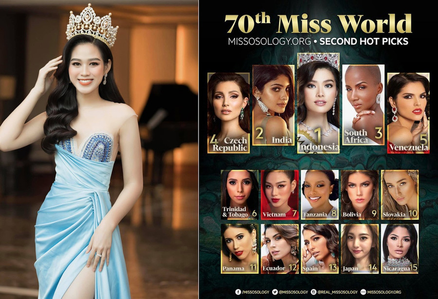 Fan hâm mộ đặt kỳ vọng vào Đỗ Thị Hà khi cô được chuyên trang sắc đẹp Missosology đánh giá cao, xếp vị trí thứ 7 chung cuộc. ẢNH: BTC