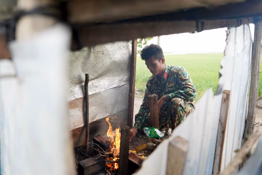 Bếp nấu ăn của chốt 10. ẢNH: ĐỘC LẬP
