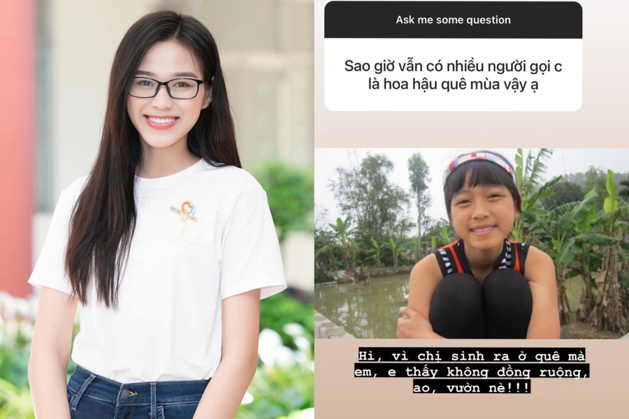 Người đẹp sinh năm 2001 không ngại đăng tải hình ảnh lúc bé của mình kèm theo những chia sẻ liên quan đến việc bị nhận xét là quê mùa. ẢNH: FBNV/ CHỤP MÀN HÌNH