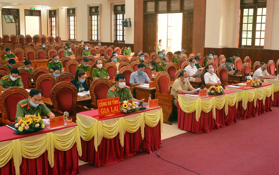 Quang cảnh hội nghị tại điểm cầu Gia Lai. Ảnh: Lê Ánh Quang cảnh hội nghị. Ảnh: Lê Ánh