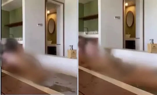 Hình ảnh từ clip phát tán được cho là của hotgirl A.T. - Ảnh cắt từ clip