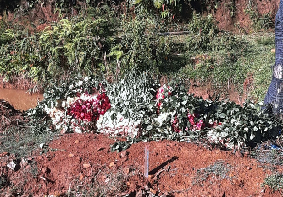 Hoa hồng không bán được đổ bên bờ ta luy. ẢNH: LÂM VIÊN