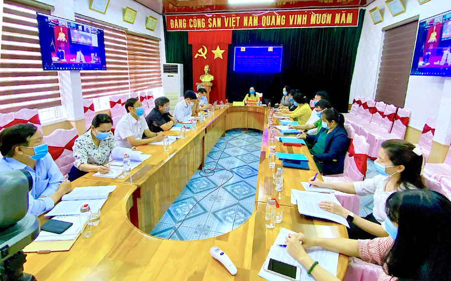 Quang cảnh hội nghị tại điểm cầu tỉnh Gia Lai. Ảnh: Hồng Thi Quang cảnh hội nghị tại điểm cầu tỉnh Gia Lai. Ảnh: Hồng Thi